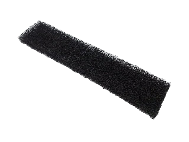 Spare filter for the Forest Air Pro: one long strip of black foam against a dark background.